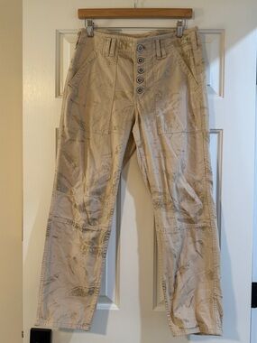 Anthropologie The Wanderer Gold and Tan Pant